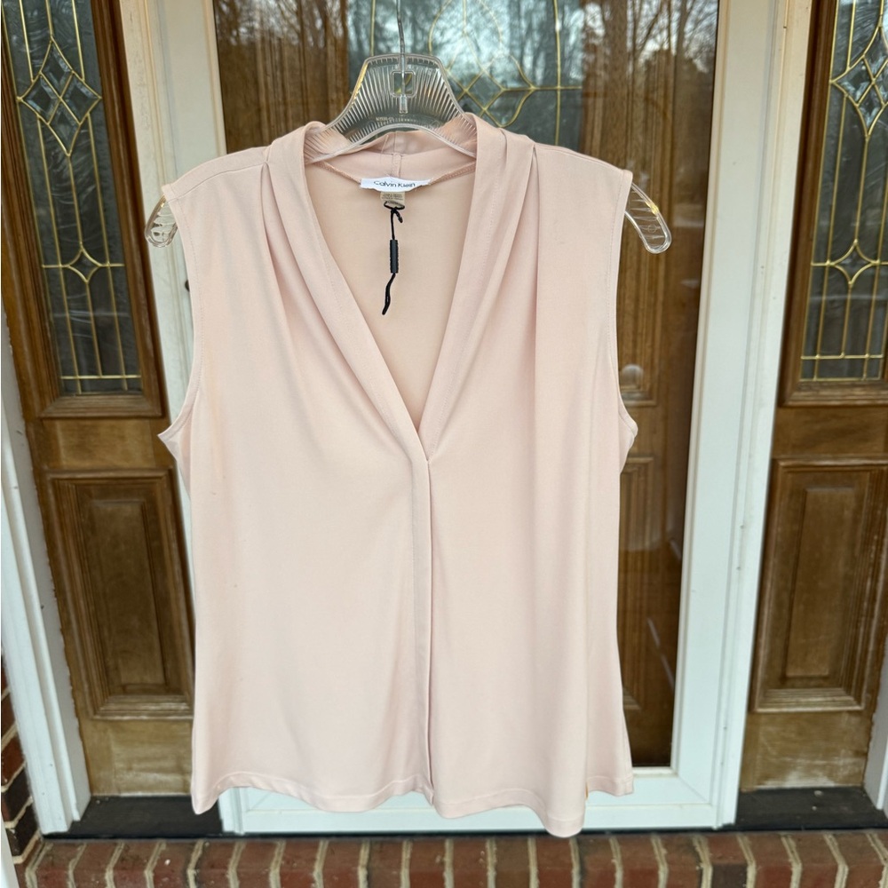Calvin Klein Soft Pink Sleeveless Blouse